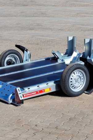 Motortrailer in laadpositie